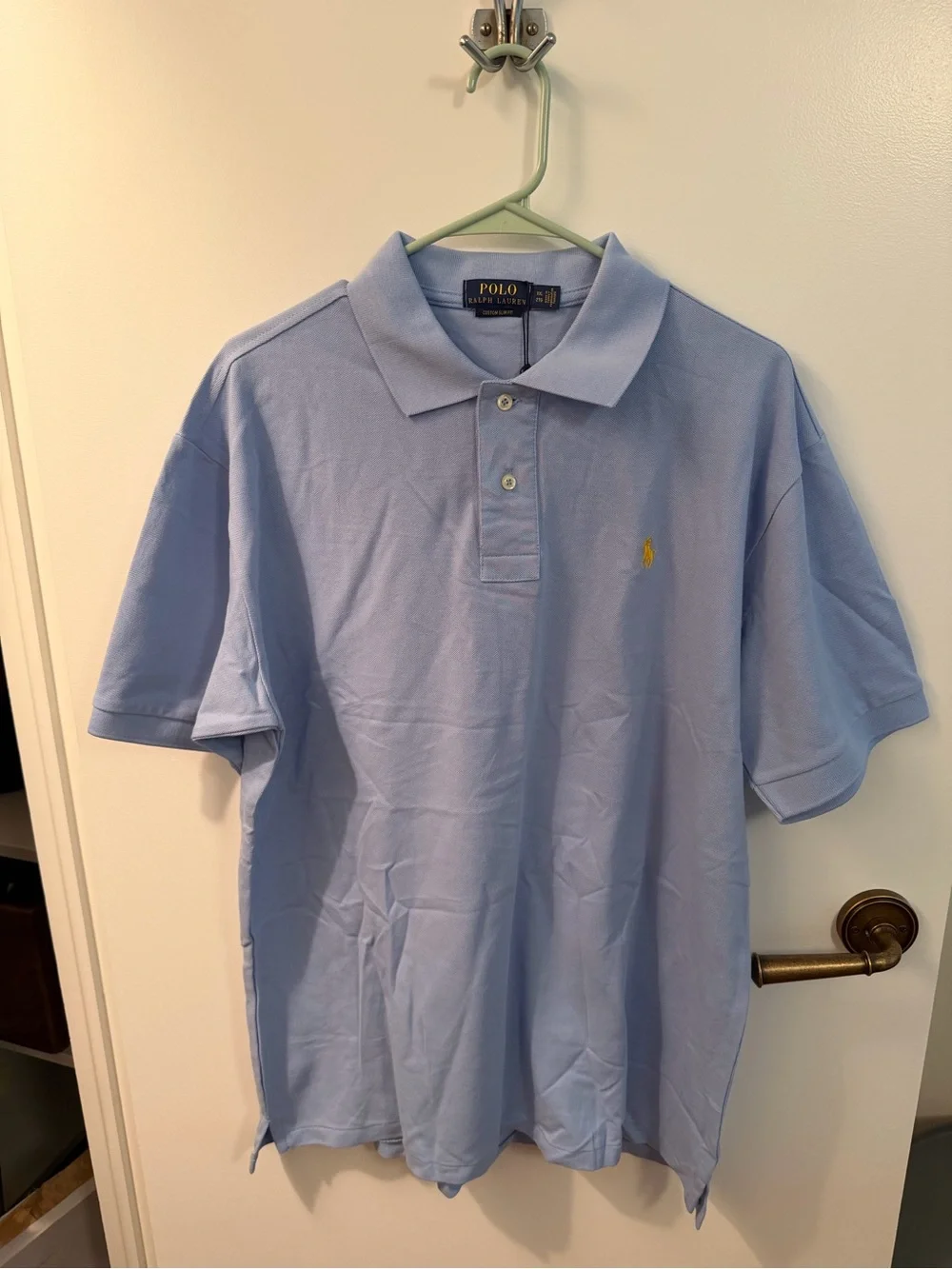 Polo Ralph Lauren XXL Blue Custom Slim Fit Polo Shirt NWT 100% Cotton